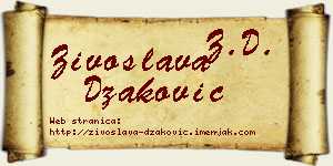 Živoslava Džaković vizit kartica